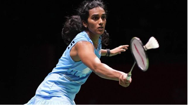India's Pusarla V. Sindhu in action